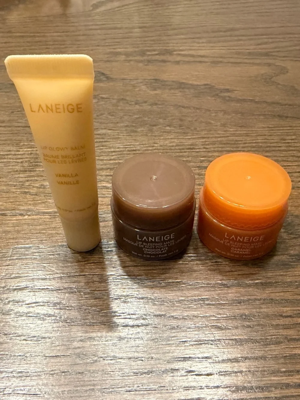 BNWOB LANEIGE Lip Care Trio Mini Set - Chocolate, Caramel & Vanilla BRAND NEW